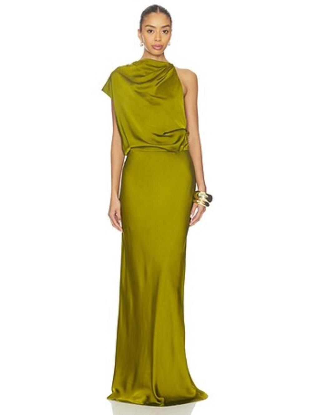 EAVES Noss Gown in Peridot Green minor flaw